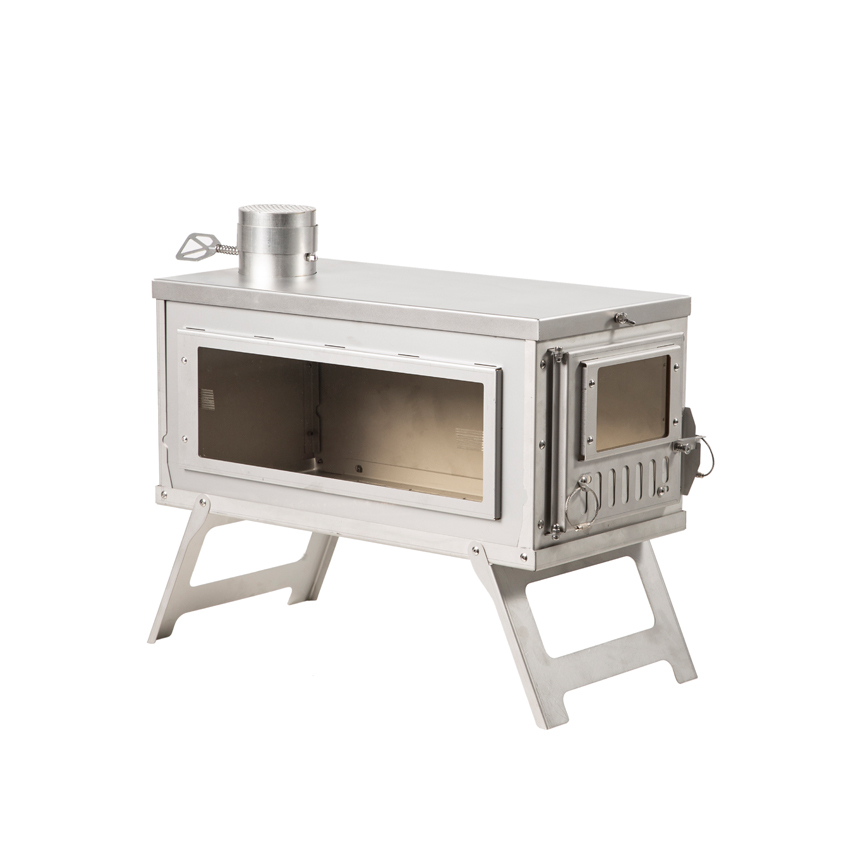 NatureStove Blaze Tent Stove with Glass Window NatureStove Blaze portable tent wood stove with glass viewing window and integrated cooktop for hot tent camping and overlanding