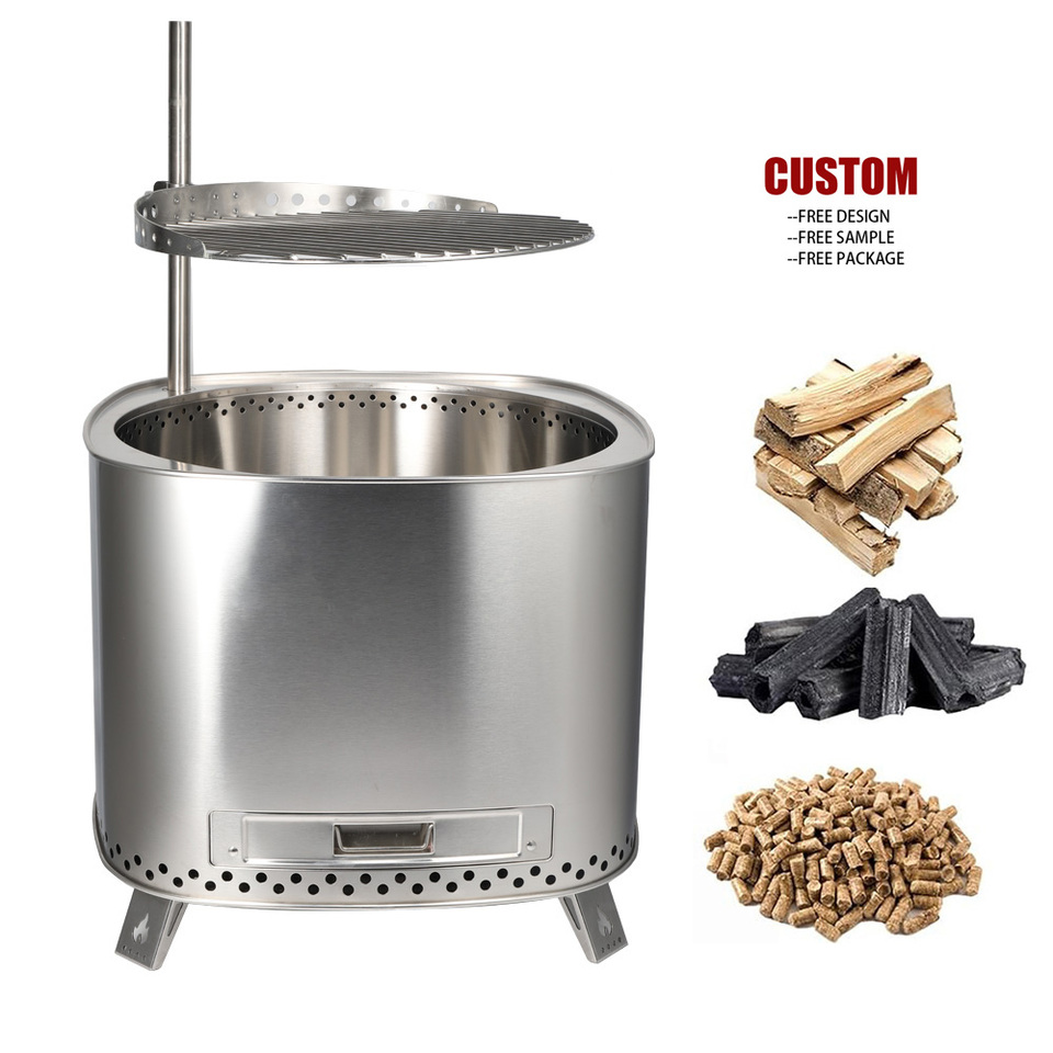 NatureStove Ember XL 27" Smokeless Fire Pit NatureStove Ember XL 27-inch smokeless fire pit in premium stainless steel with 360-degree airflow system, seats 8 to 10 people for large outdoor gatherings