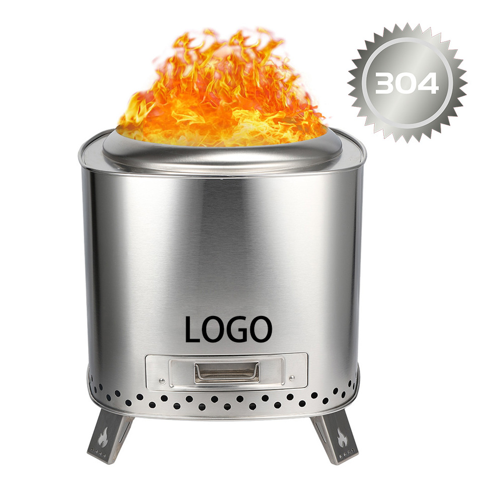 NatureStove Spark 15" Portable Smokeless Fire Pit NatureStove Spark 15-inch portable collapsible smokeless fire pit in 304 stainless steel, weighing 8 lbs, ideal for camping, beach bonfires, and tailgating